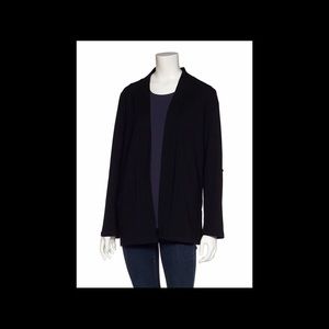 🎄 Black Roll-Up Sleeve Open Cardigan